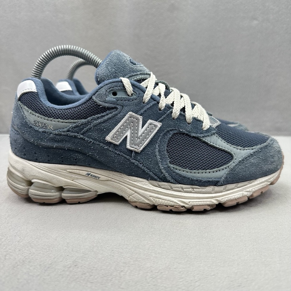 Womens 7 / 5.5Y (D) New Balance 2002R Shoes Deep Ocean Grey Slate Suede Sneakers